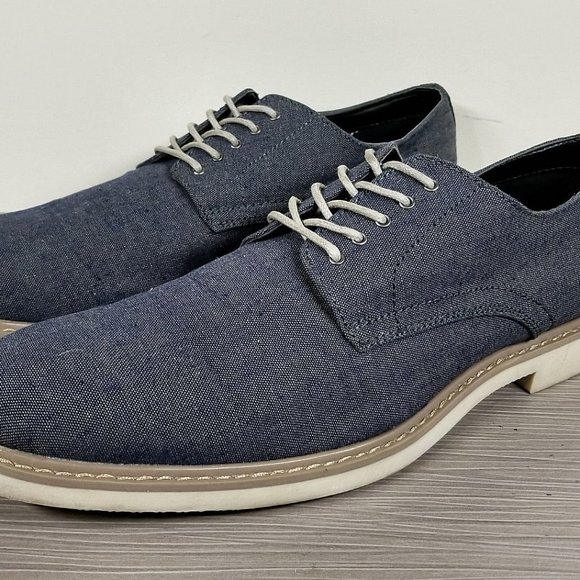 The Rail 'Xander' Plain Toe Derby, Dark Denim Fabric, Mens Size 10 / 43 - Picture 1 of 10